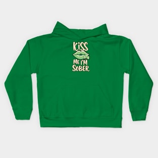 St. Patrick's Kiss Me I'm Sober Kids Hoodie